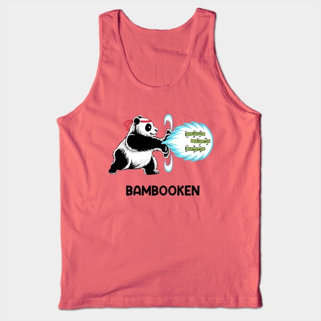 Panda Bear Fighter Bamboo Plant Bambooken Tank Top by Julio Regis